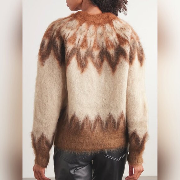 MARANT ÉTOILE Natania brushed Fair Isle intarsia-knit sweater - Picture 4 of 13